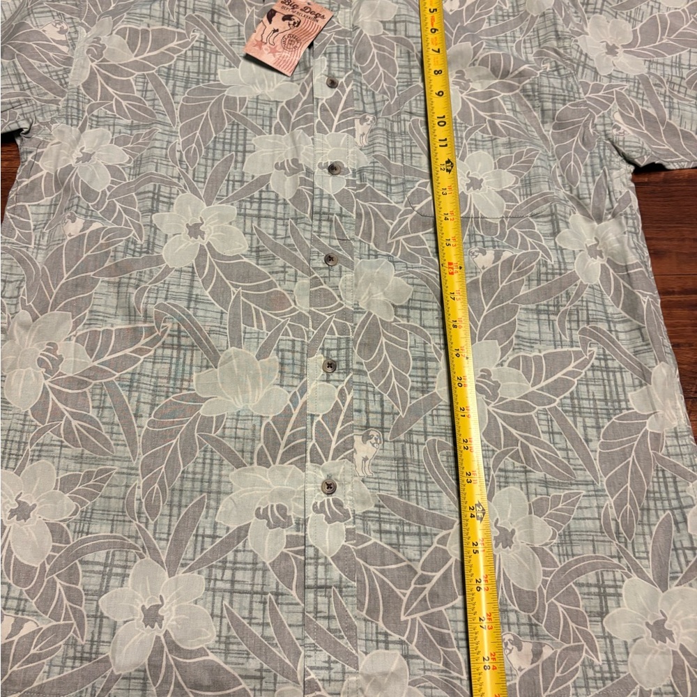 Big Dogs Mens100% Cotton Button Front Short Sleeve Dog Beachy Shirt Size S (NWT) - Picture 6 of 6